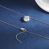 D Цвет 2CT Круглый Муассанит Ожерелье Подвеска Для Женщин S925 Серебряный Алмаз Тест Прошлый Белый Драгоценный Камень Цепи Ювелирные Изделия