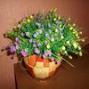 Декор для дома в отеле, пластиковый цветок, искусственные растения, свадебная искусственная трава