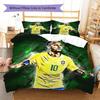 Neymar Pattern Bedding,Quilt Set Quilt Cover Pillowcase Home Birthday Gift(1 * duvet cover + 2 * pillowcase, without core)