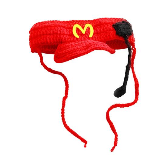 Костюм кошки, забавная вязаная шапка для кошки, бандана для домашних животных, наряд для кошек и маленьких собак, наряд для вечеринки с питомцами на Хэллоуин, Рождество, день рождения