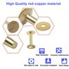 WUTA Leather Craft Rivet Set with Copper Rivets for DIY Handmade Leather and Rivet Punching Tools 83-Piece Belts, Fabric, Crafts, (Brass)