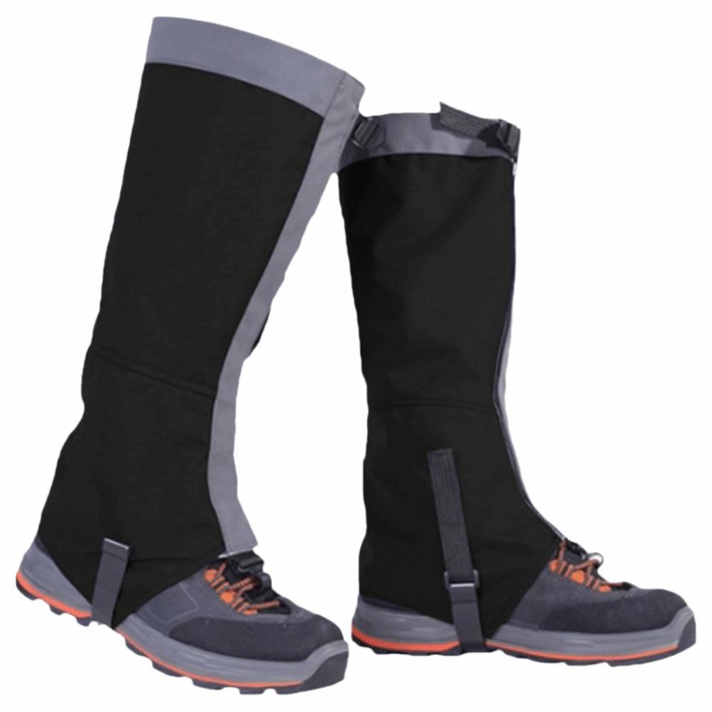1 Pair 420D Nylon Fabric Snow Boot Gaiters Rip-Stop Waterproof Gaiters Hiking Leg Gaiters  Climbing