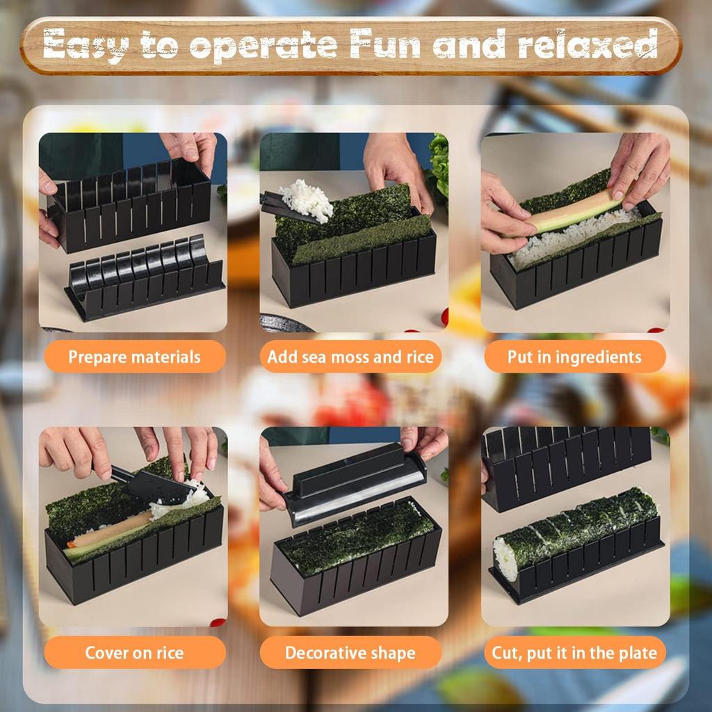Набор для приготовления суши Японский Онигири Кейк Ролл Форма DIY Инструмент для приготовления суши дома Многофункциональный пластиковый набор Инструменты для приготовления суши