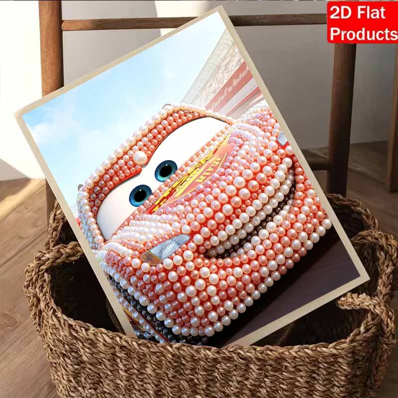 Disney Жемчужная живопись Молния Маккуин Ручная работа DIY 5D Жемчужные драгоценные камни Картины Поделки Особая форма Настенное украшение для дома