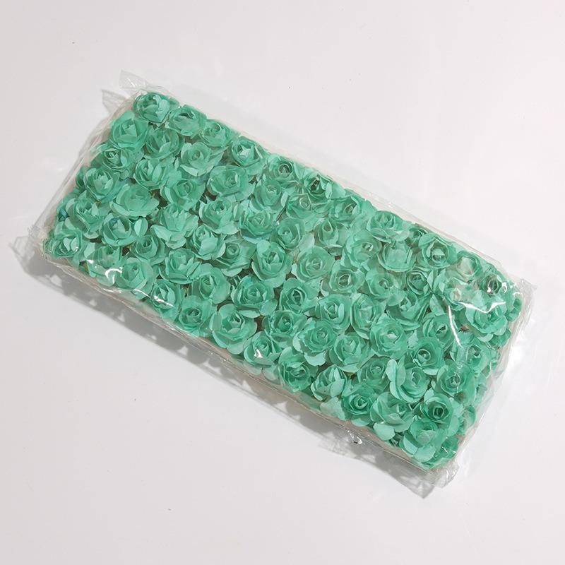 144 шт./упаковка сливовые розы маленькие бумажные цветы имитация цветка подарочная коробка конфет декоративная гирлянда ротанговый головной убор своими руками
