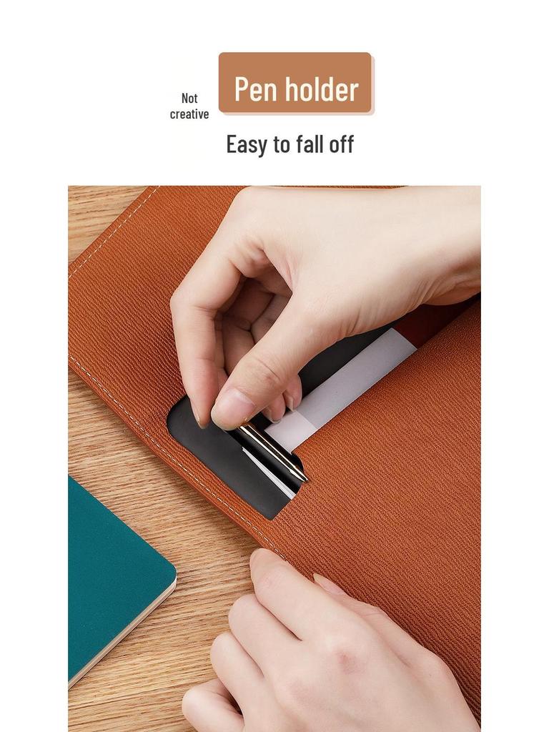 A4 Imitation Leather Business File Bag - Large Capacity Briefcase with Customizable Enterprise Logo