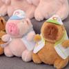 Cartoon Capybara Plush Keychain Pendant Stuffed Animals Doll Toys Backpack Hangings Decoration