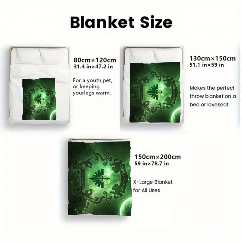 DarkAngels 40K 2D Flat Pattern Flannel Blanket High quality All Seasons Warmth and Comfort Perfect for Christmas Gifts.MMT0918040