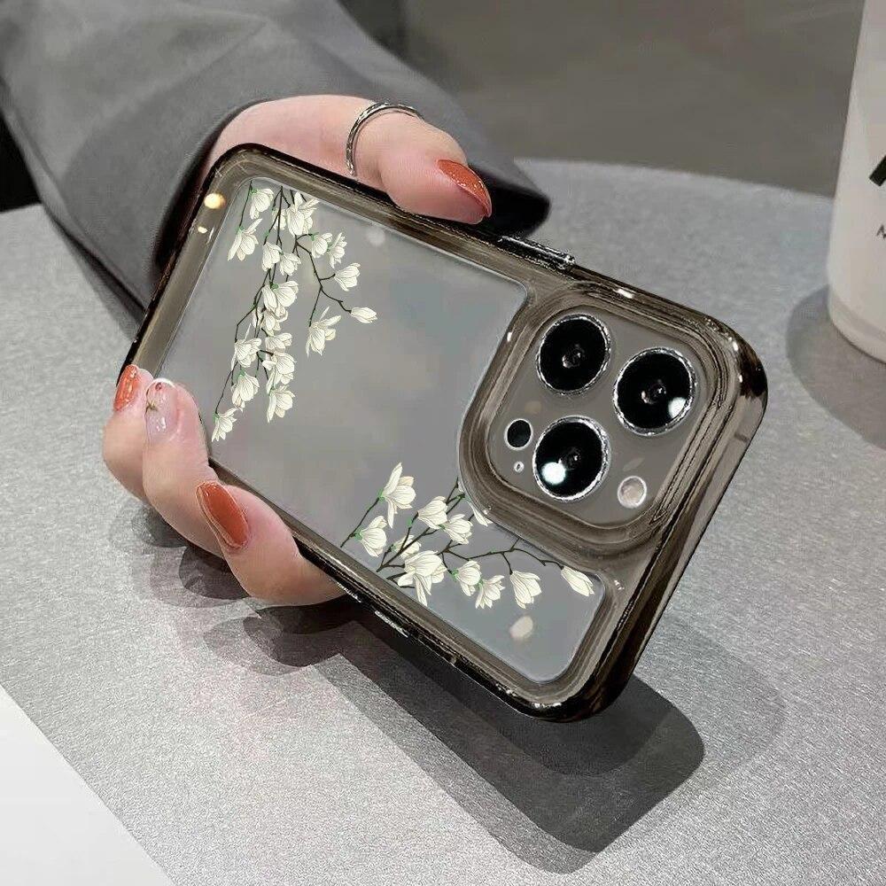 Flower Case For iPhone 11 Case iPhone 13 14 Pro Max 12 Pro XS Max 14 8 Plus XR SE Clear Shockproof Cover For iPhone 13 Pro Max