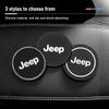 AIN4   2Pcs Silicone Car Cup Mats Anti Noise Coaster Auto Accessories For Jeep Grand Cherokee Wrangler JK Gladiator Compass Renegade
