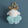 Funny Sheep Doll Crochet Keychains Custom Crochet Cartoon Animal Doll Series Keyring Knitting Bee Doll Cute Keychain