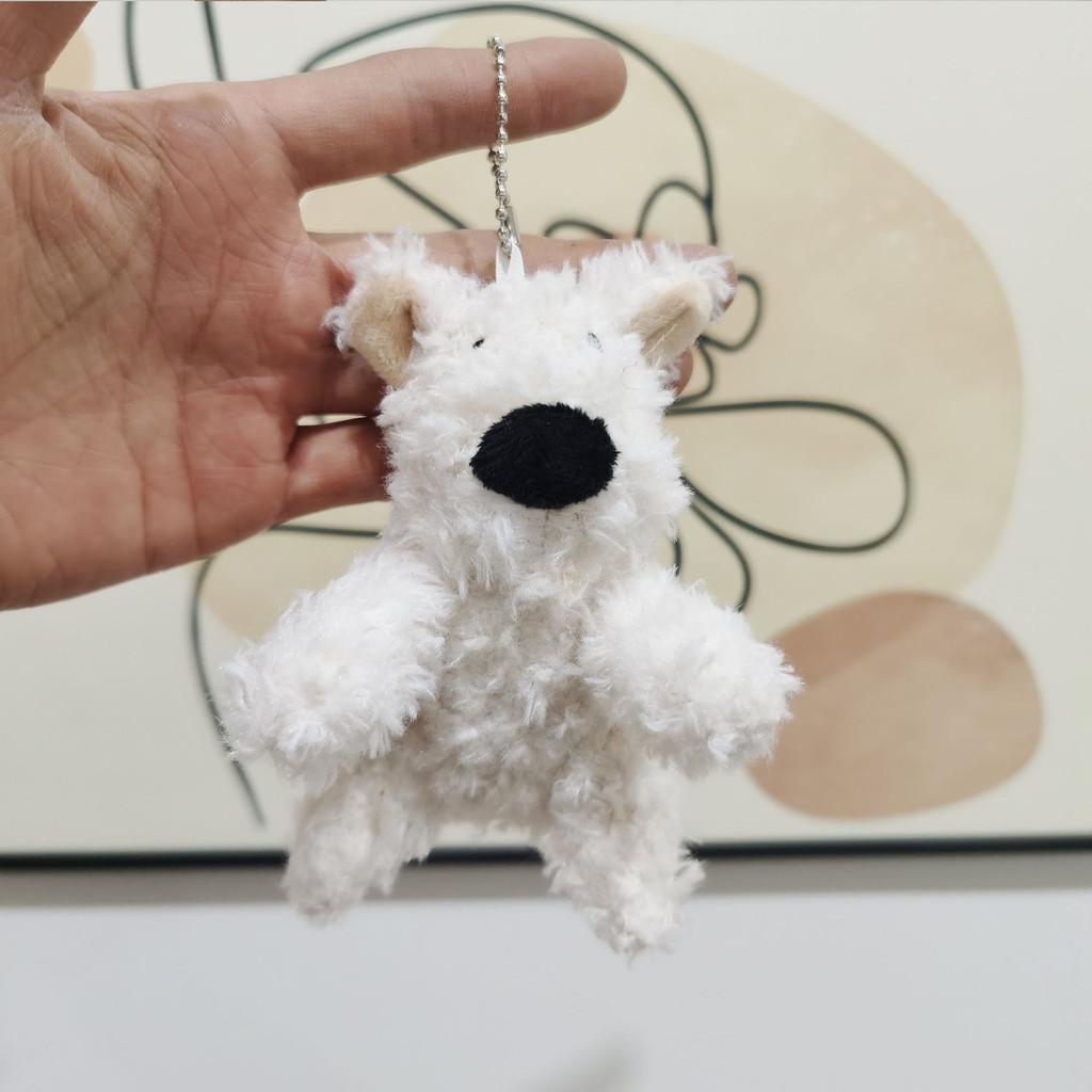 Adorable West Highland Terrier Plush Keychain Cute Couple Bag Charm Doll Toy