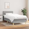 3140649 vidaXL Divan Bed with Mattress Light Grey 80x200 Cm Fabric