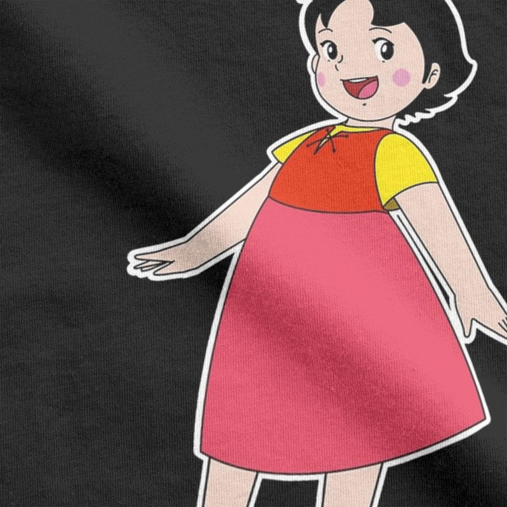 Повседневные мультяшные футболки Хайди для мужчин, с круглым вырезом, 100% хлопок, футболка с коротким рукавом, одежда больших размеров