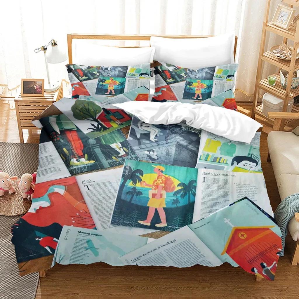 Постельное белье Статуя Свободы Современное искусство Пододеяльник размера кинг/квин Подростки Взрослые Креативная мода Поп Полиэстер Покрывало