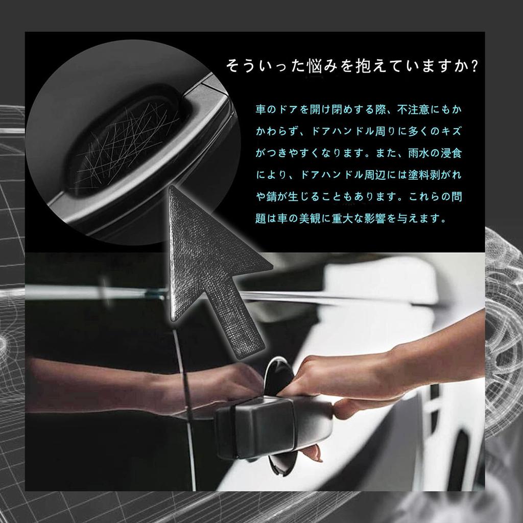 Комплект защитной пленки для дверных ручек автомобиля Защитная пленка для дверных ручек Delica Mini B34A/B35A/B37A/B38AB3 Series R5.5~/ek Cross Space 30 Series R2.3~Прозрачная