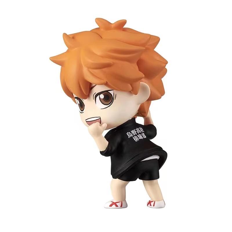 Japanese Genuine Gacha Scale Model Haikyuu Shoulder To Shoulder Sitting Figure Shoyo Hinata Tobio Kageyama Action Figure Toys
