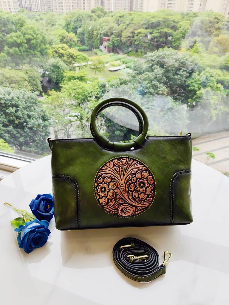 Shoulder Bags for Women Luxury Handbags Designer Retro Handmade Embossed Messenger Purse Bags