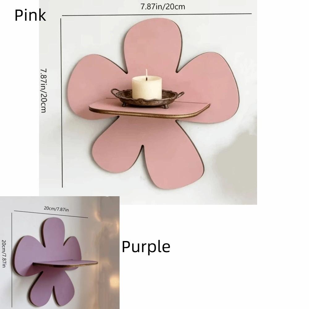 Wall-Mounted Flower Floating Wall Shelf Wooden Wall Hanging Shelf Modern Plant Shelf Office