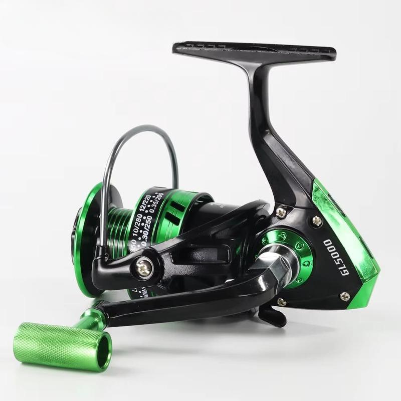 Новая рыболовная катушка для спиннинга 12BB 5.5:1 цельнометаллическая катушка Baitcaster рыболовная катушка для спиннинга серебристая и черная серия 1000-7000