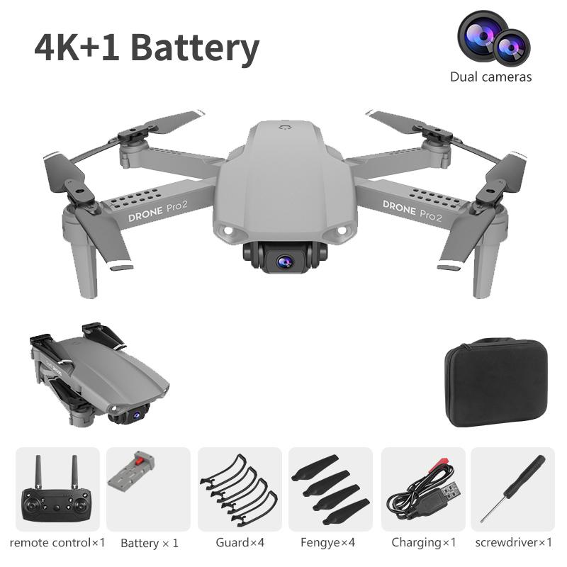 New E99PRO 4K FPV Mini Drone HD Camera RC Quadcopter Gravity Sensing Auto Follow Real-Time Transmission Mobile Control  Foldable