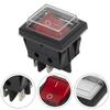 16A 250VAC / 20A 125VAC Rocker Switch 4 Pins Accessory Illuminated ON OFF
