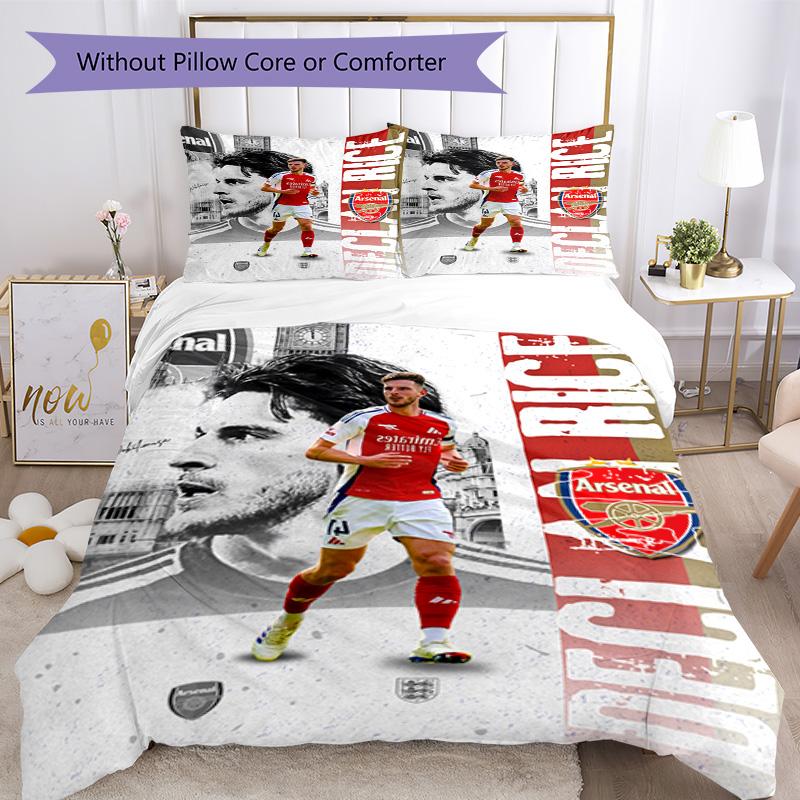 Arsenal Football Player Comforter Cover Set Design for Playroom Lightweight Christmas Gift