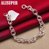 925 Sterling Silver Heart Love Pendant Bracelet Jewelry