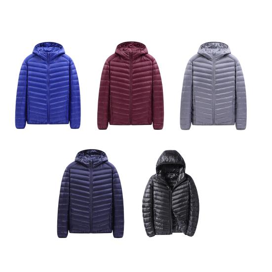 Мужское пуховое пальто с капюшоном, легкая теплая зимняя куртка, длинный рукав, застежка на молнии, ветрозащитная, для холодной погоды, верхняя одежда