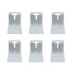 6PCS T Post Mounting Brackets Iron Multifunctional 3 Inch Mailbox T Post Fence Brackets for