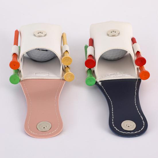 Mini Golf Ball Waist Bag Portable Faux Leather Golf Tees Holder Ball Storage Pouch Golfing Accessories for Golfers Men Women