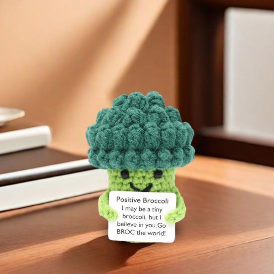 Вязание крючком позитивных горшечных растений с картой Эмоциональная поддержка ручная работа вязание подсолнух суккулент