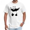 Мужская футболка Banksy Panda Guns Свитшот с круглым вырезом Футболки ДЕНЬ СВЯТОГО ВАЛЕНТИНА Топы Футболки С коротким рукавом Купоны Хлопковая футболка Простой стиль Camiseta