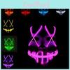 High-quality Halloween Scary Mask Cosplay With Versatile Led Light Modes For Maximum Impact
