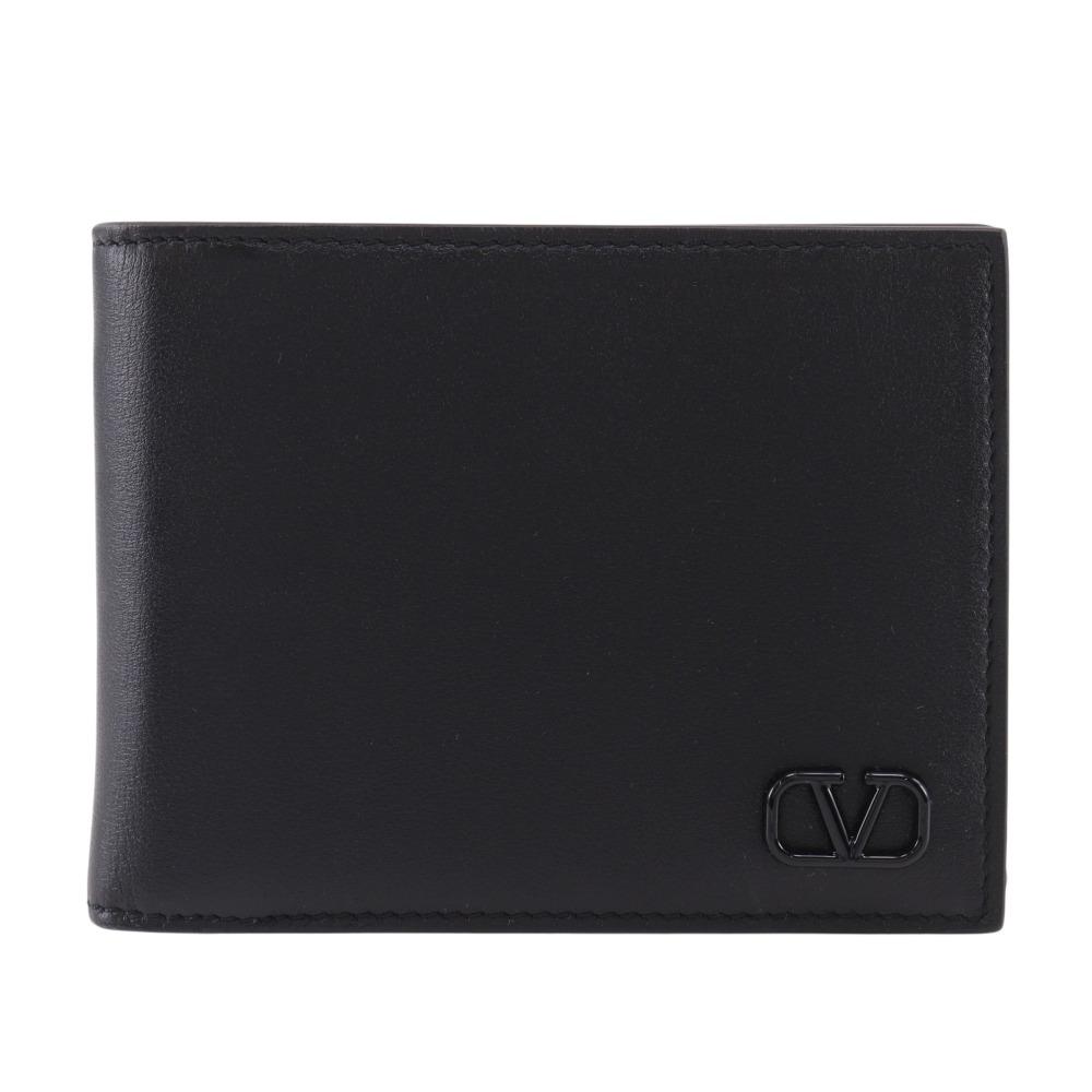 VALENTINO GARAVANI Bifold Bill Compartment 2Y2P0P32ZQU With money clip black Calfskin mens Used
