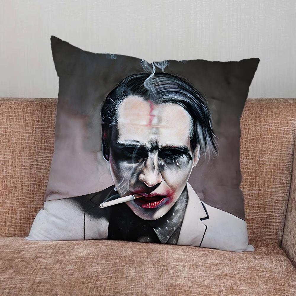 Наволочка для подушки с изображением Marilyn Manson (Рок-музыкант) Для дома, спальни, автомобиля, офиса, декора гостиной, чехол для подушки на диван Подходит