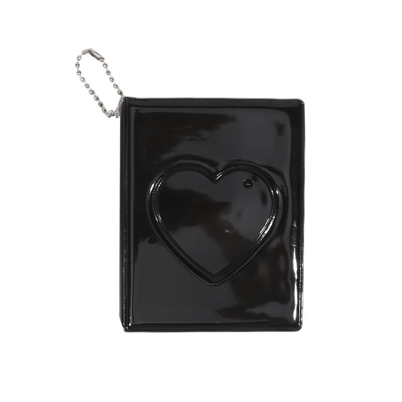 3-inch Solid Color Photo Album Love Hollow Photocard Holder With Heart Pendant Kpop Idol Cards Collect Book Polaroid Album