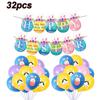 Easter Decorations Happy Easter Banner Bunny Rabbit Egg Colored Balloon Suit