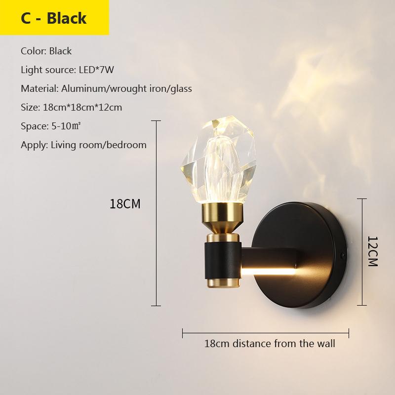 Nordic LED Light Luxury Wall Lamp Современный теплый светильник для спальни, ночник для гостиной, фоновое украшение для стены, настенное бра