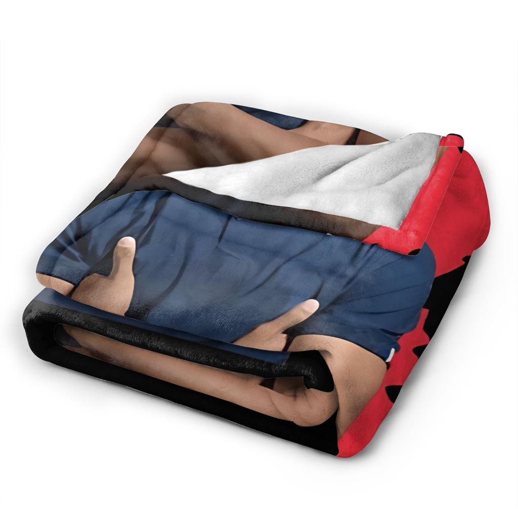 Mbappes Knitted Blanket Flannel France Football Ultra-Soft Throw Blankets for Bed Bed Rug