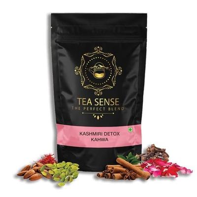 TEA SENSE Кашмирский детокс Кахва | Листовой | 100 г | Миндаль, Шафран, Корица, Кардамон и Гвоздика | 50+ чашек
