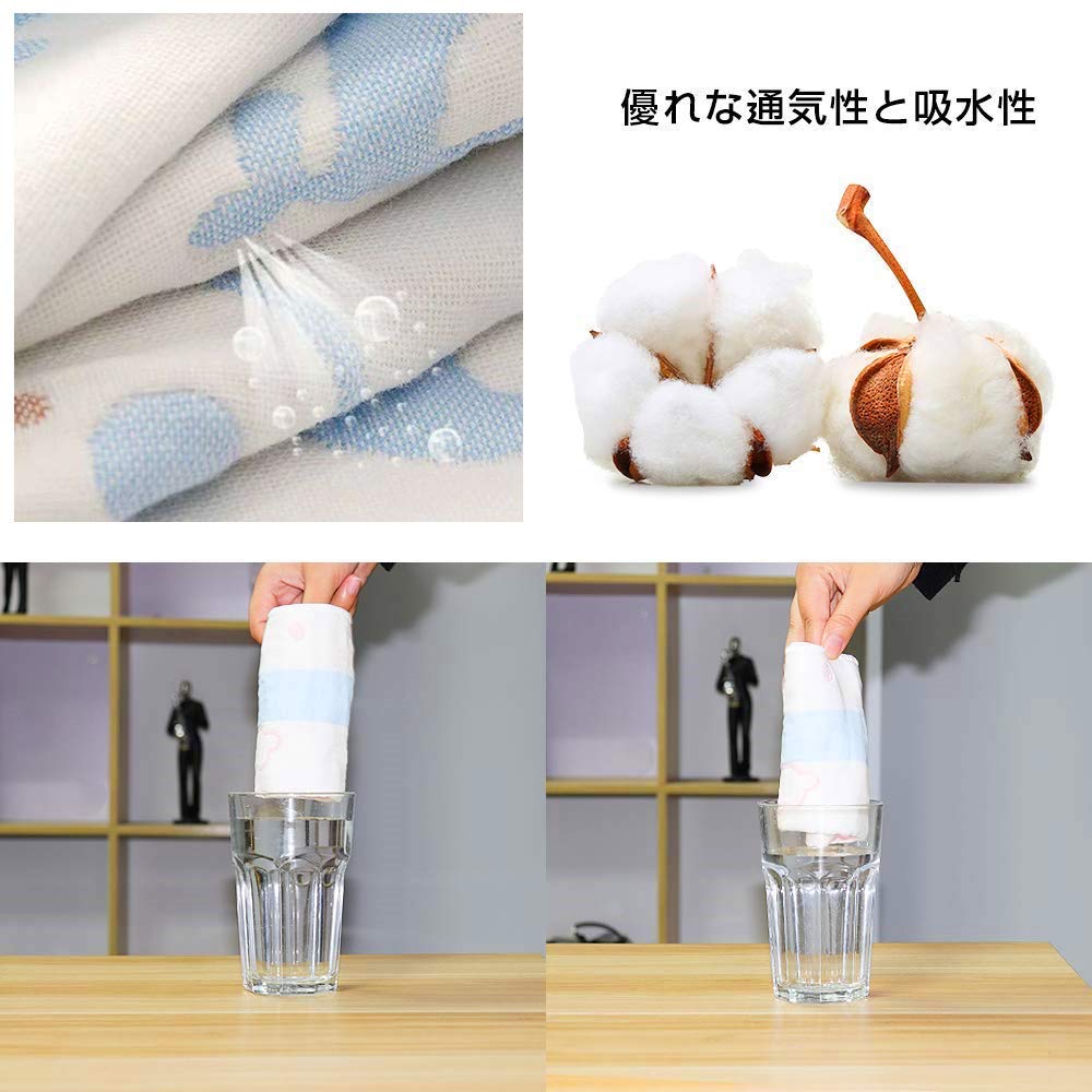 Марлевые носовые платки Wdlife с марлевыми полотенцами для лица и рук для мальчиков из ниток, 6 слоев петель, полотенца, 100%