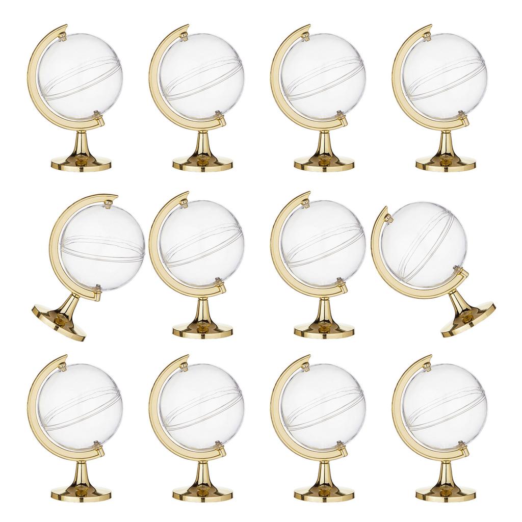 12pcs Miniature Globe Candy Containers Eye Catching Mini Globe Candy Jars Suitable For Parties And Home Decoration