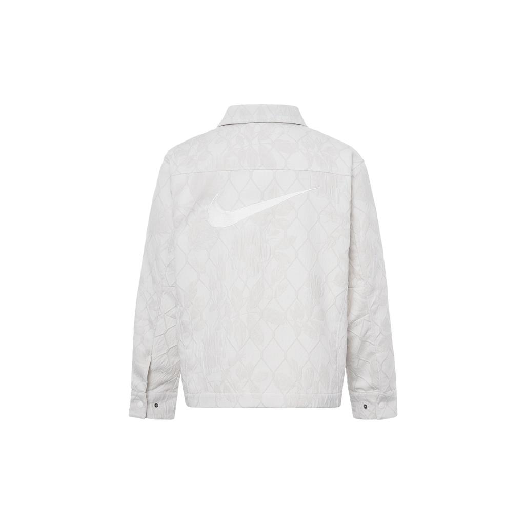 Nike Твердая водонепроницаемая повседневная куртка с несколькими карманами, мужская верхняя одежда цвета слоновой кости-белая FN2673-110