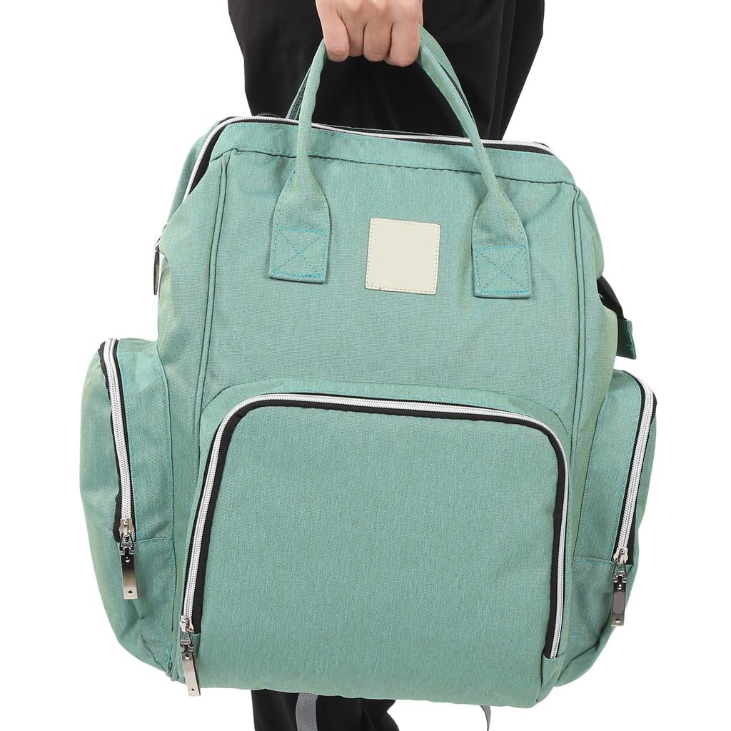 Сумка для подгузников для кормления грудью, многофункциональная, большой емкости, дорожный рюкзак для мам, озеро зеленый