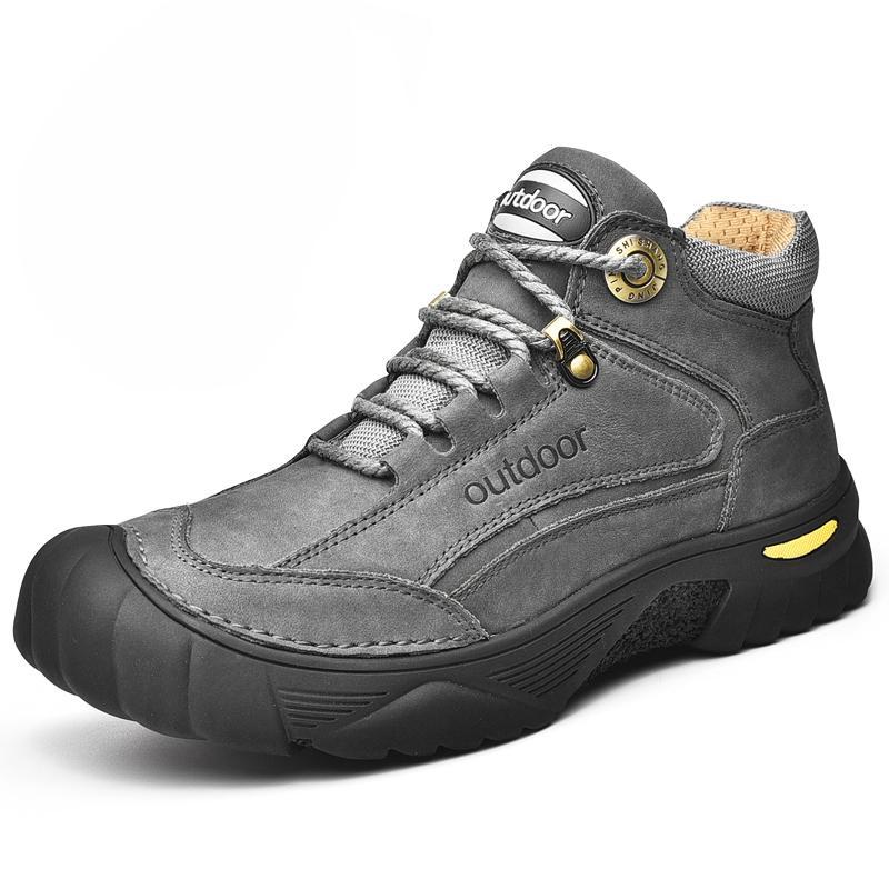 Мужские ботинки для снегоступов из коровьей кожи, нескользящие спортивные ботинки для активного отдыха, утолщенные высокие ботинки для альпинизма, короткие мужские ботинки для активного отдыха