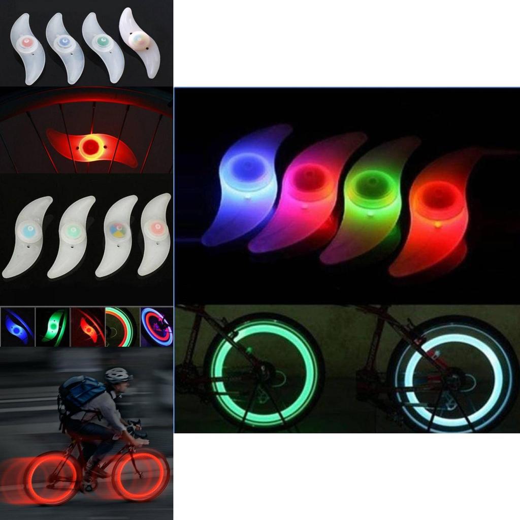 Яркие спицевые огни для горных велосипедов, красочный АБС-материал, с постоянным и мигающим режимами