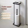 Отдельно стоящий держатель для туалетной бумаги с нескользящим усиленным основанием, большой вместимости, простая сборка, подставка для туалетной бумаги в ванной комнате