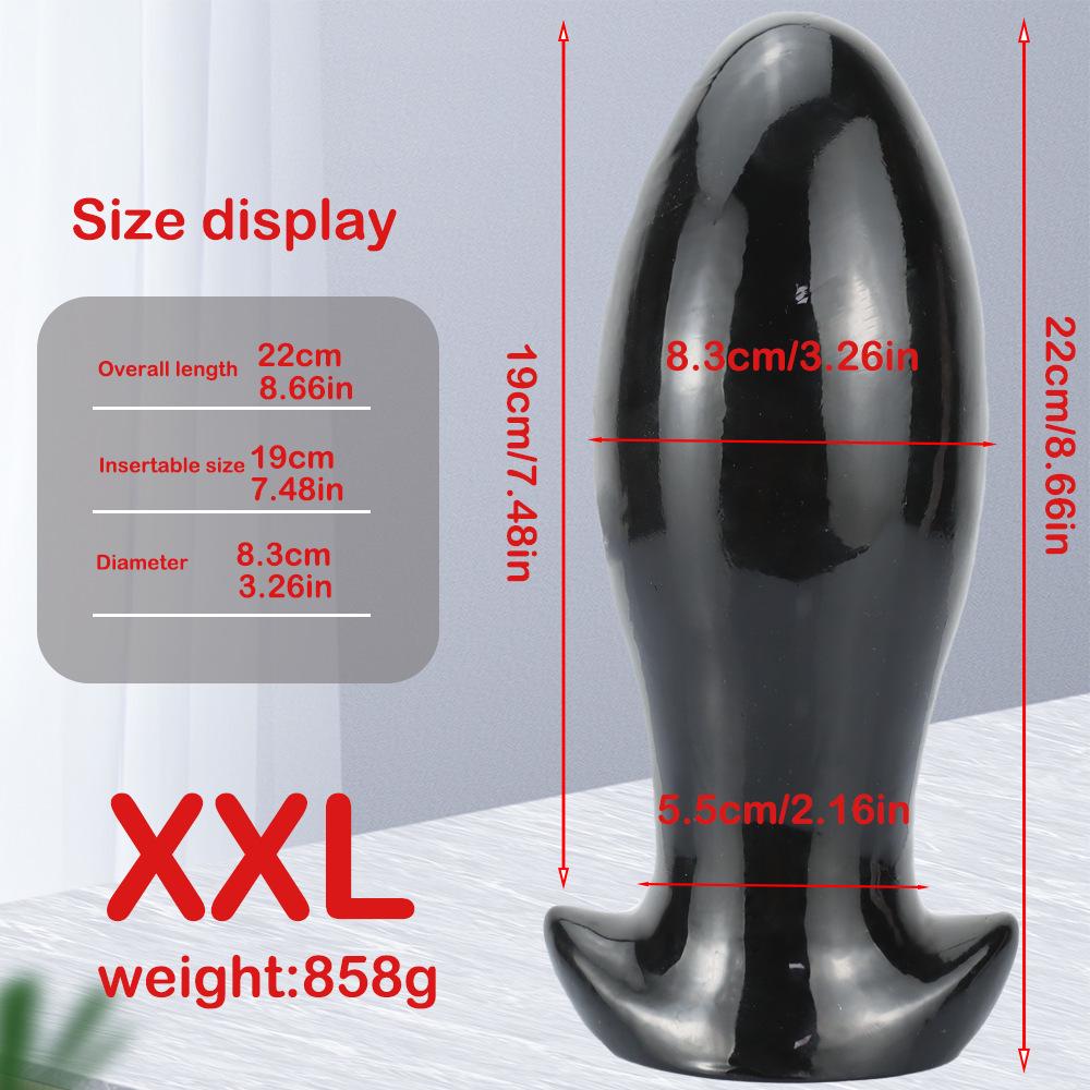 Черное Яйцо Дракона - Анальная Пробка, Большая, Экстра Толстая, Анальный Дилататор для Мужчин и Женщин, Носимая Эротическая Игрушка