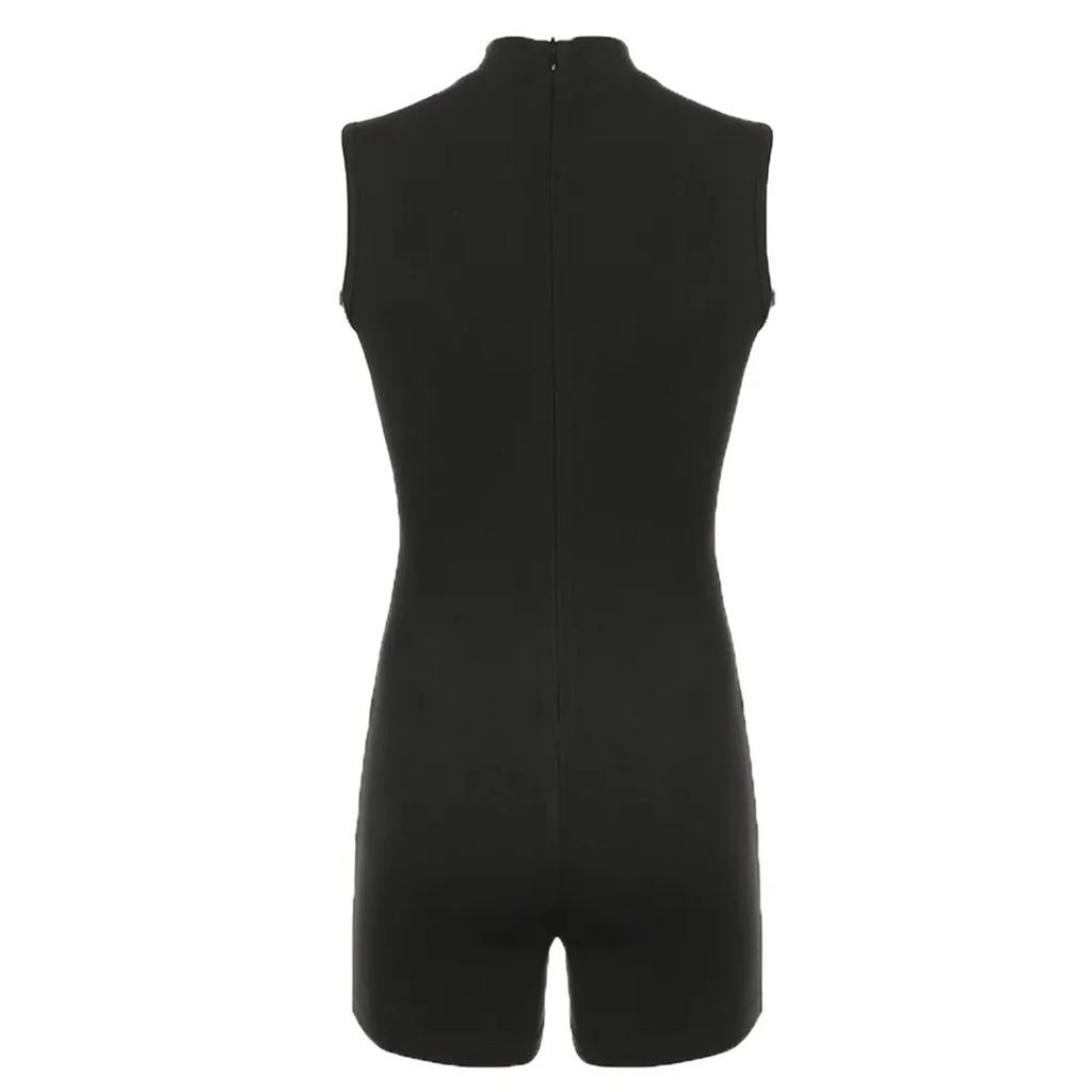 Модный женский повседневный однотонный комбинезон без рукавов